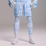 Sublimované termoaktivní kalhoty - Invictus X - BÍLÁ MODRÁ