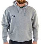 Bavlněná mikina s kapucí - šedá