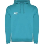 Bavlněná mikina s kapucí - tyrkysová