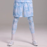 Termoaktivní sublimované kalhoty - Varis X - BÍLÁ MODRÁ